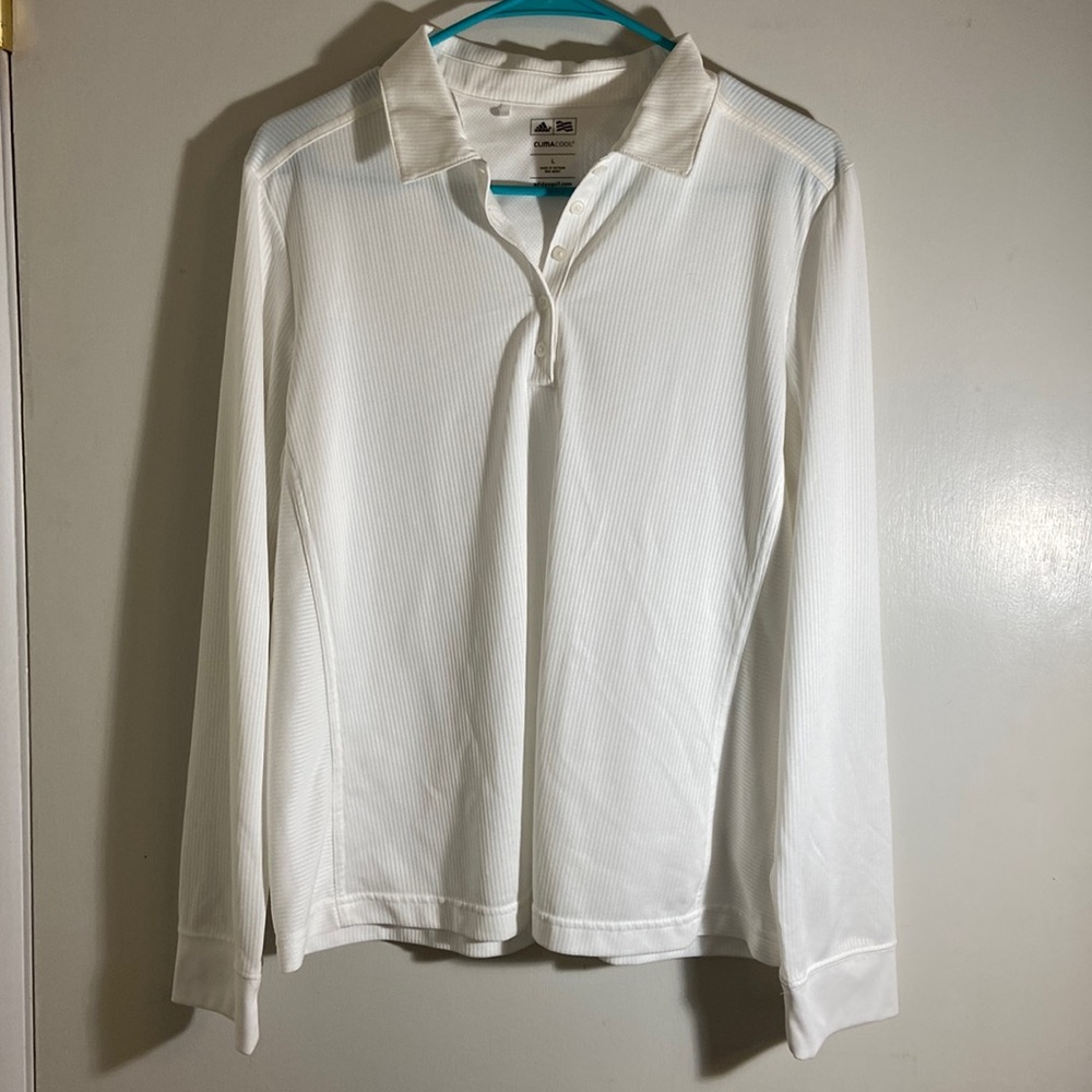 EUC ADIDAS CLIMACOOL GOLF SHIRT LARGE